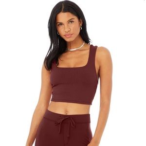 Alosoft Ribbed Chic Bra Tank